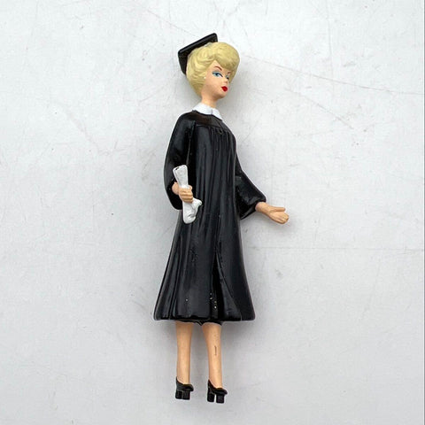 Vintage Barbie Christmas Ornament Lot Holiday Gowns Graduation 6 Pieces