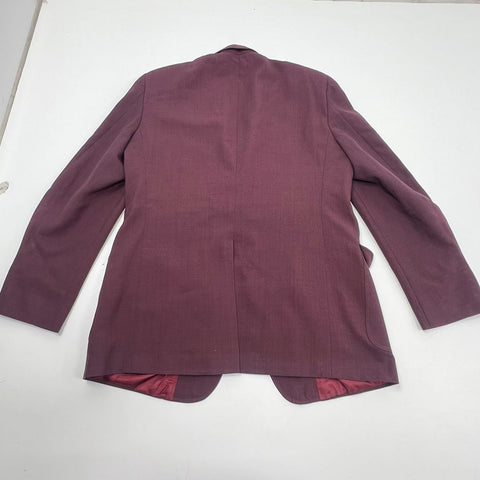 Vintage 80s diBenedetto Burgundy Gold Button Blazer Sport Coat Sz L