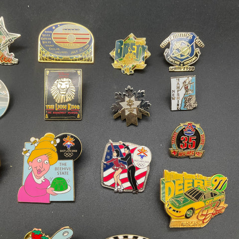 Vintage Lapel Pin Lot Disney Hard Rock Olympics NASCAR 31 Pieces