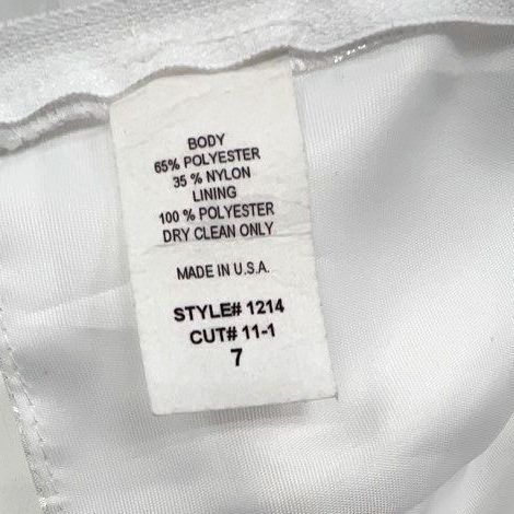 Vintage Y2K Girls White Halter Tiered Sequin Flower Girl Formal Dress USA Sz 7