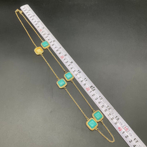 Monet Costume Jewelry Lot of 4 Necklaces Earrings Faux Pearl Turquoise Blue