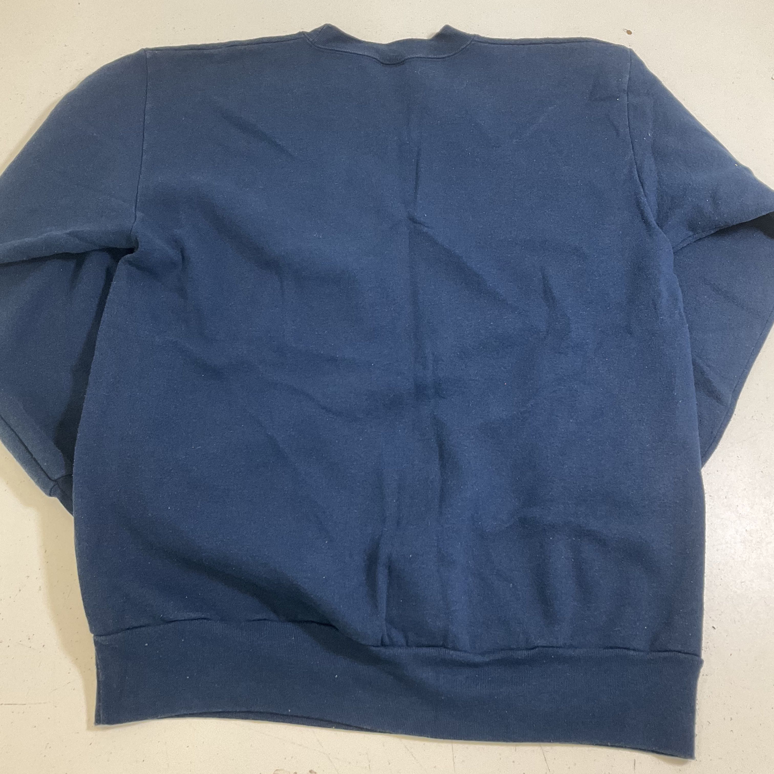 Vintage 80s Girardin Navy University of Michigan Crewneck Sweatshirt Men's L