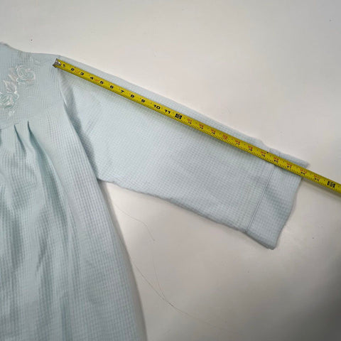 Miss Elaine Women's Robe Duster Lot of 2 Pink Blue Waffle Knit Embroidered M