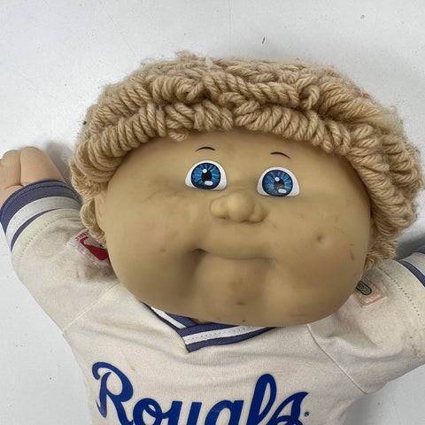 Vintage 80s Cabbage Patch Kids Coleco KC Royals MLB Baseball Doll 15"