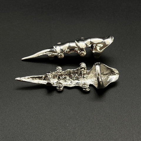 Gothic Armor Claw Full Finger Hinged Rings Silver Tone Fashion Jewelry Lot of 7