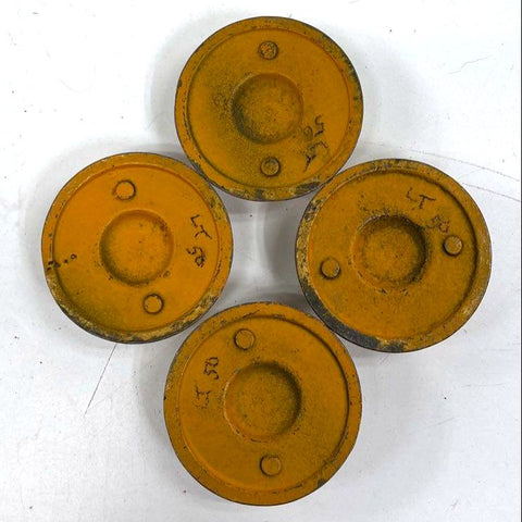 Vintage Hammered Brass Taper Candlestick Holders Set of 4 Arts & Crafts Style