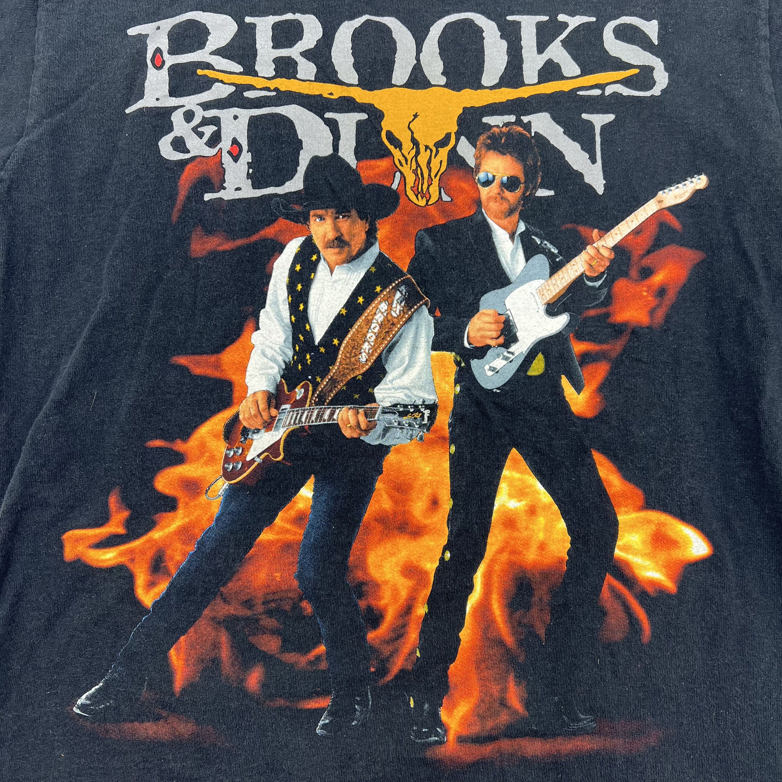 Vintage 1996 Brooks & Dunn Electric Rodeo Tour T-Shirt Single Stitch USA Sz M