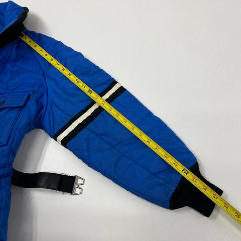 Vintage 70s JC Penney Snowmobile Quilted Puffer Snowsuit Jumpsuit Sz M