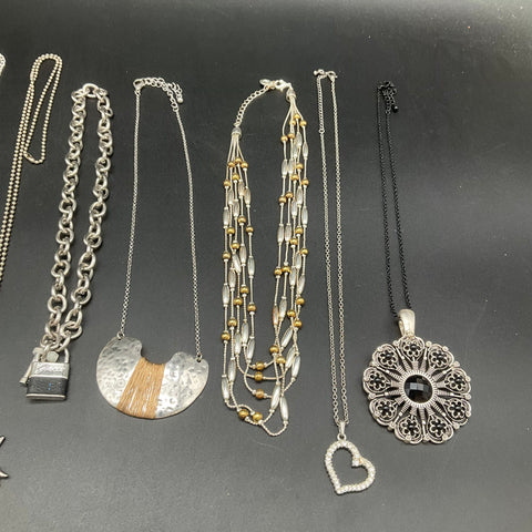 Express Modern & Inspirational Costume Jewelry Lot of 12 Necklaces Pendants