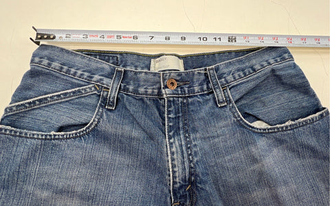 Vintage 90s Levi's SilverTab Men's Blue Baggy Cut Off Denim Jeans Sz 33x30