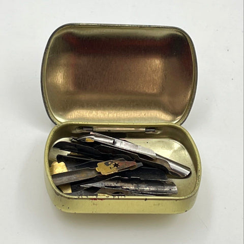 Vintage D. Leonardt & Co Birmingham Pen Nibs Lot with Tin & Executive Vibe Box