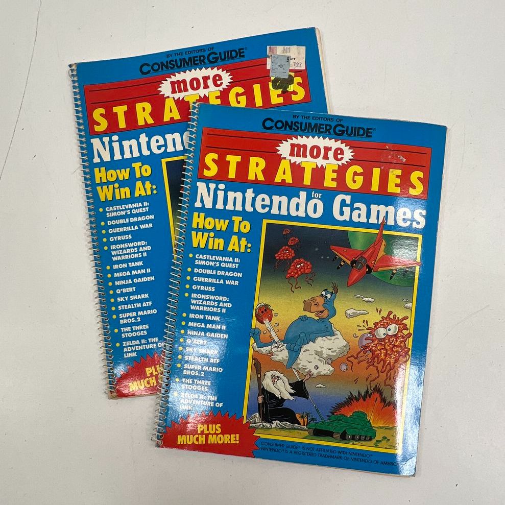 Vintage Lot of 2 1989 Consumer Guide More Strategies for Nintendo NES Game Books