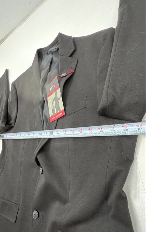 Van Heusen Men's Black Flex Twitter Slim Fit Suit Jacket NWT Sz 40 Regular