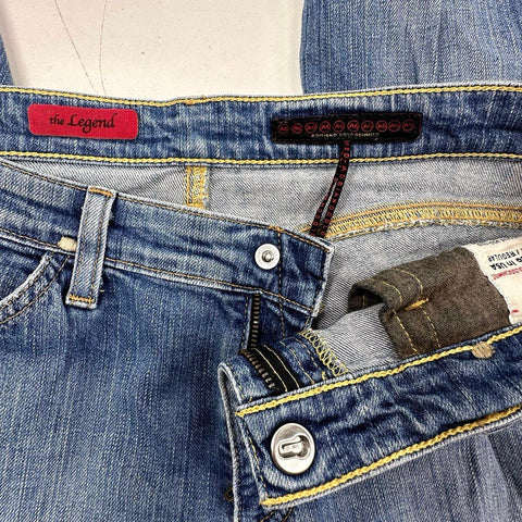 AG Adriano Goldschmied Womens The Legend Flare Jeans Medium Wash USA Sz 30