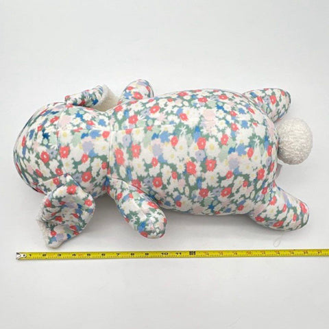 Pillowfort Weighted Plush Bunny Stuffed Animal Floral Pattern 23 Inch 4 Pounds