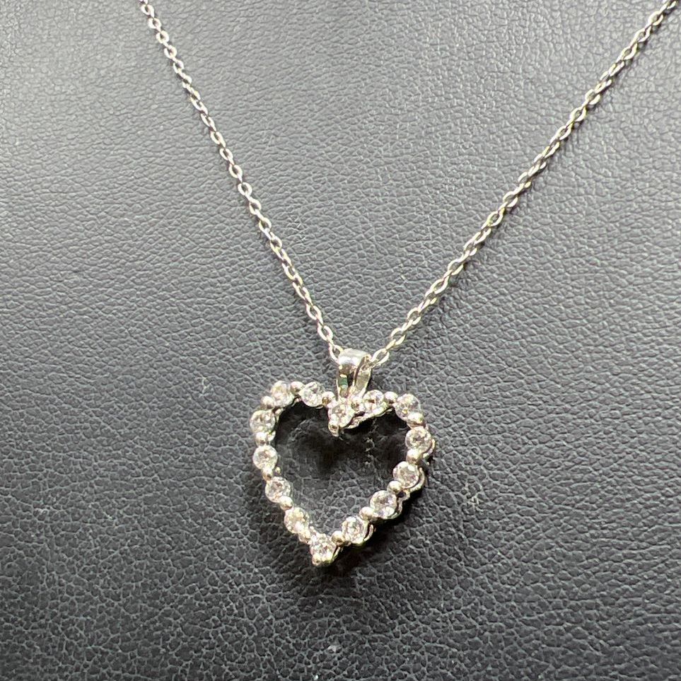 925 Sterling Silver Chain Sapphire Silver Plate Pendant Necklace NWT