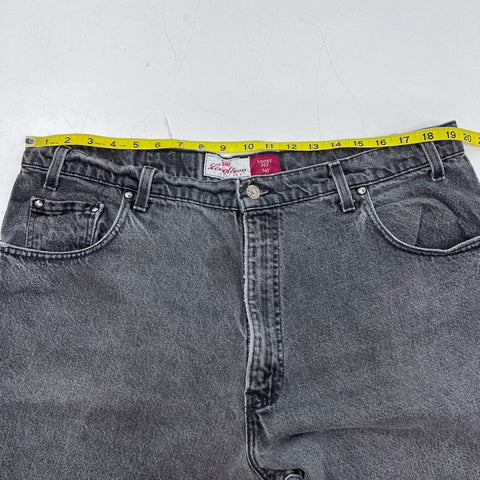 Vintage 90s Levi's 545 Loose Fit Made in USA Jeans Black Orange Tab Sz 42x32