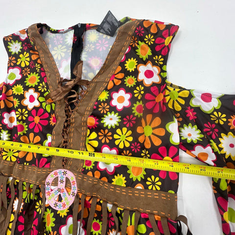 Leg Avenue Flower Power Hippy 60s 70s Costume Dress Bell Sleeve Plus Sz 3X/4X