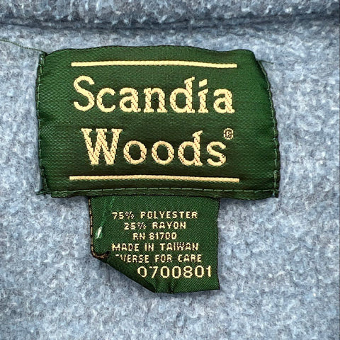 Vintage 90s Scandia Woods Cardinal Bird Embroidered Fleece Jacket Sz M