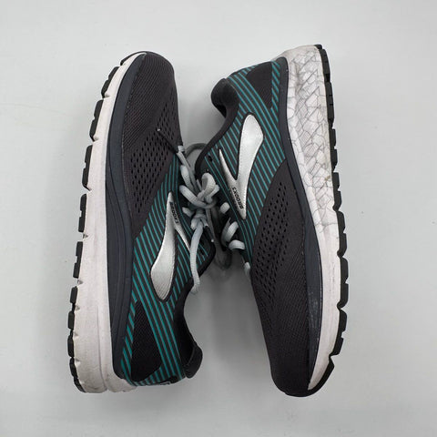 Brooks Addiction 14 Grey Teal Women's Motion Control Running Shoes Size 9.5