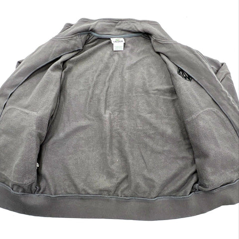 Lacoste Women's Gray Cotton Blend Diamond Logo Full Zip Track Jacket Sz 44