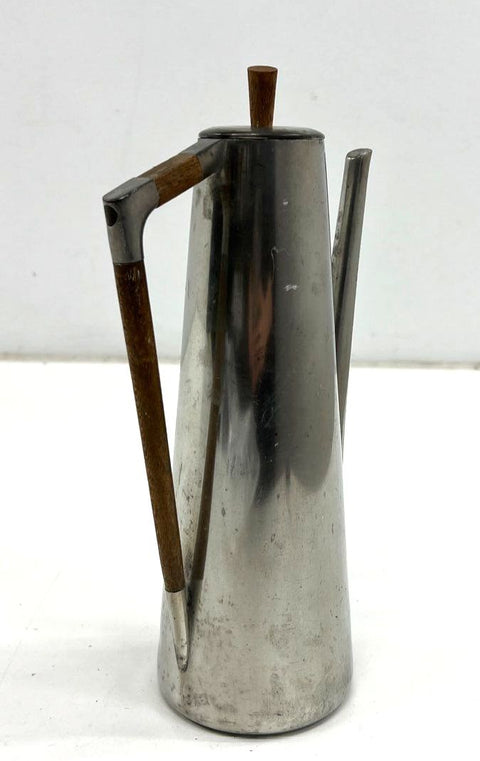 Royal Holland Pewter Daalderop Coffee Pot Teak Handle Mid-Century Modern MCM