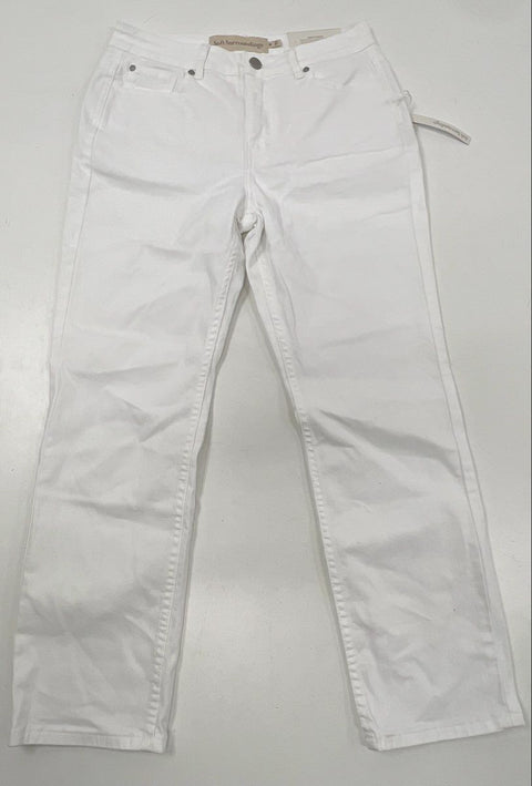 Soft Surroundings Women's Ultimate Denim Straight Leg Jeans White NWT Sz 8P