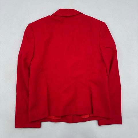 Vintage 80s Pendleton Petite Wool Blazer Jacket Red Made in USA Sz Petite