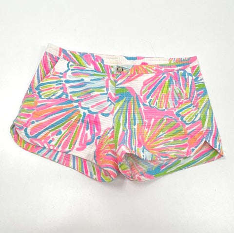 Lilly Pulitzer Women's Seashell Print Seersucker Callahan Cotton Shorts Size 4