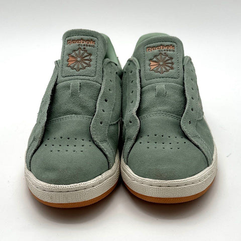 Reebok Club C 85 Green Suede White Gum Sole Women's Sneakers Size 8