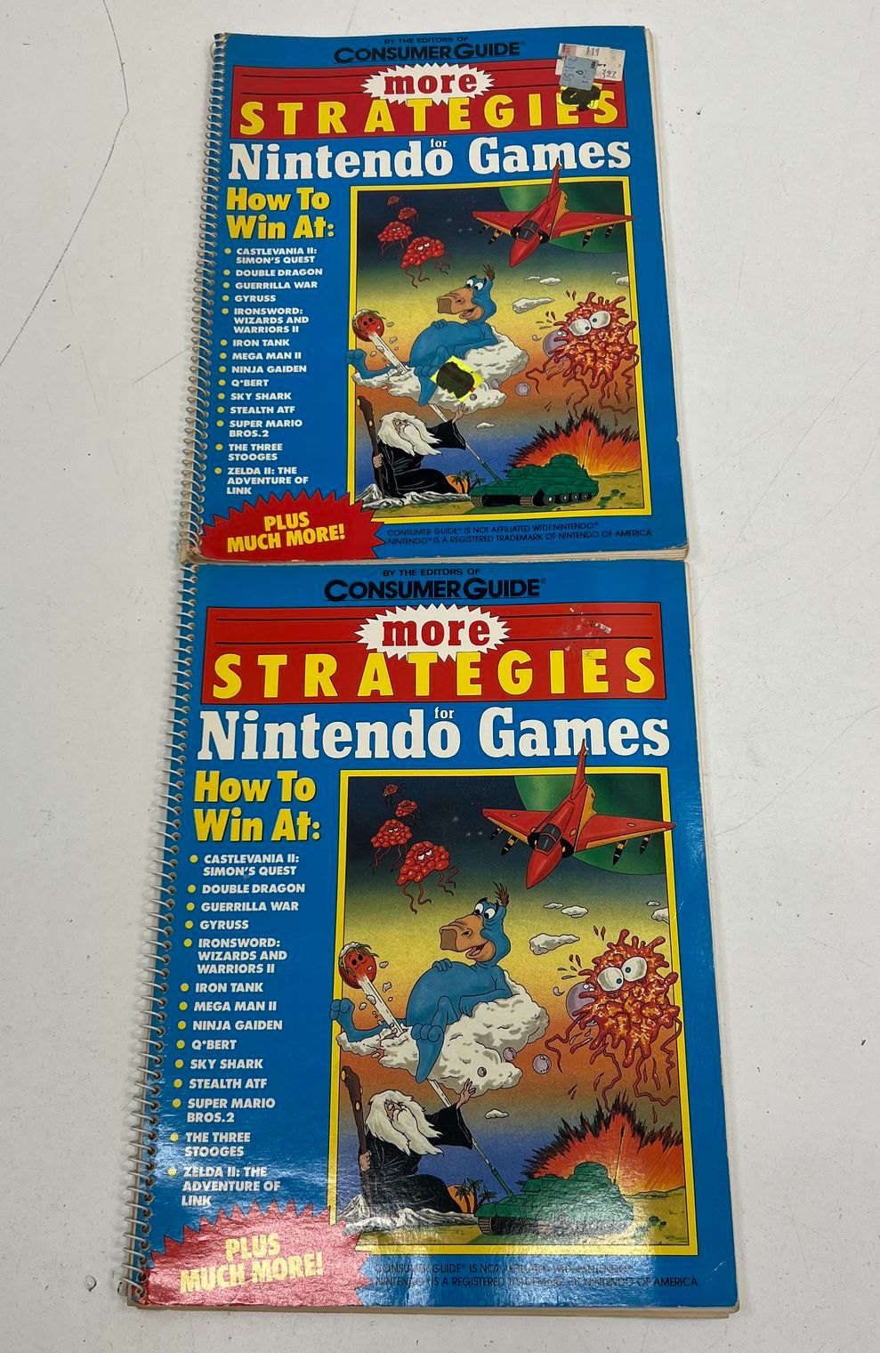 Vintage Lot of 2 1989 Consumer Guide More Strategies for Nintendo NES Game Books