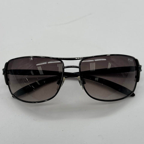 Fila Sport Sunglasses Black Gray Gradient Wrap F3019 with Bolle Case & Cloth