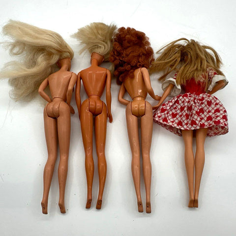 Barbie Mattel Doll Lot Vintage 1980s 1990s 4 Pieces Mixed Blonde Redhead