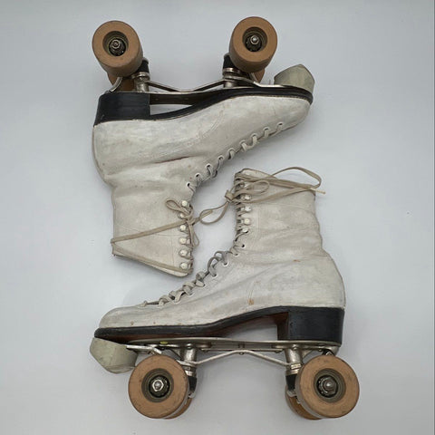 Vintage 1950s Betty Lytle Styled by Hyde Chicago Roller Skates White Size 5