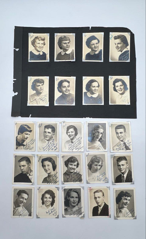 Vintage 1950s High School Portrait Photo Lot Cecil Davis Studios Michigan 32pc