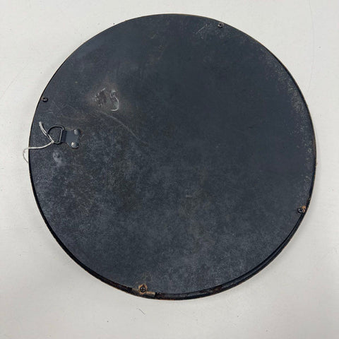 Vintage Rustic Metal Frame Succulent Botanical Print Round Wall Art 12.5"