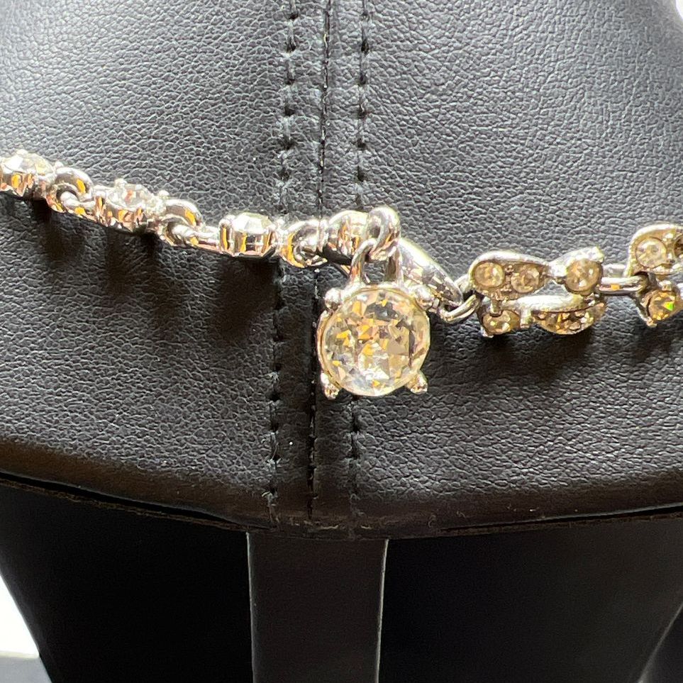 Bogoff Rhinestone Silver Tone Necklace