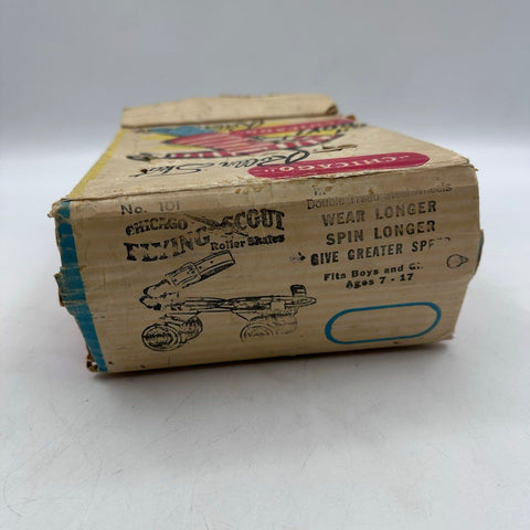 Chicago Flying Scout No. 101 Vintage Roller Skates Adjustable Steel With Box
