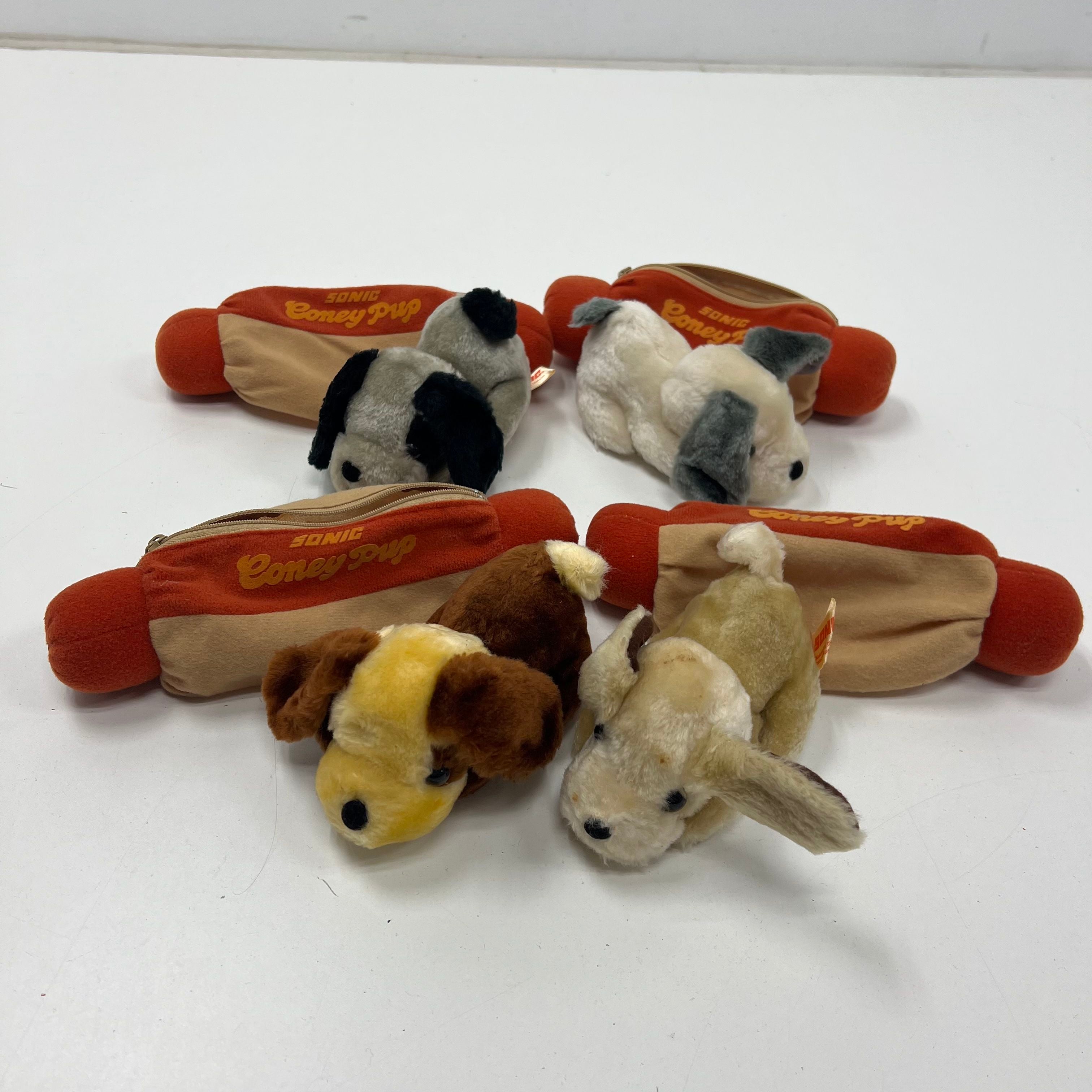 Vintage 1987 Sonic Drive-In Coney Pup Plush Toy Lot of 4 Nankung Promotions