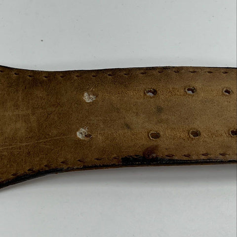 Vintage 70s Custom Tooled Leather Weightlifting Belt Big Jake Double Prong Sz XL