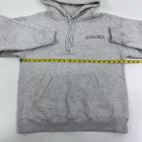 Fucking Awesome Men's Gray Graphic Pullover Hoodie Sweatshirt Streetwear Sz M