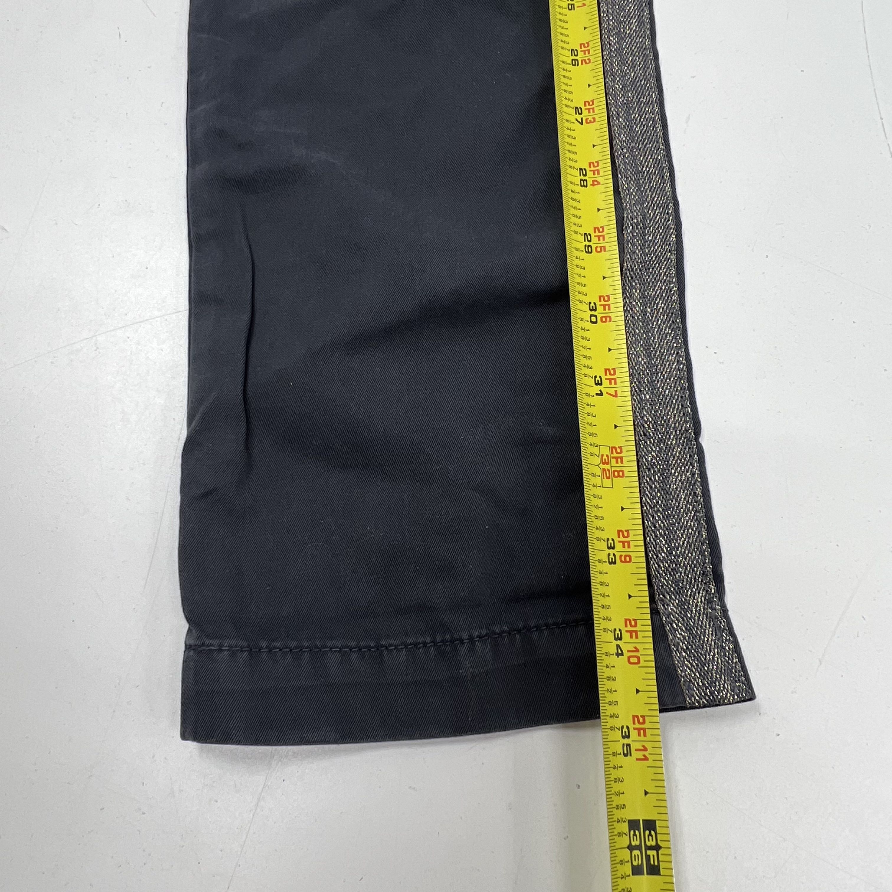 Current/Elliott NWT Gray The Tux Captain Glitter Stripe Trousers Pants Women's
