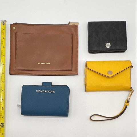 Michael Kors Wallets Wristlet Pouch Saffiano Leather Monogram Lot of 4