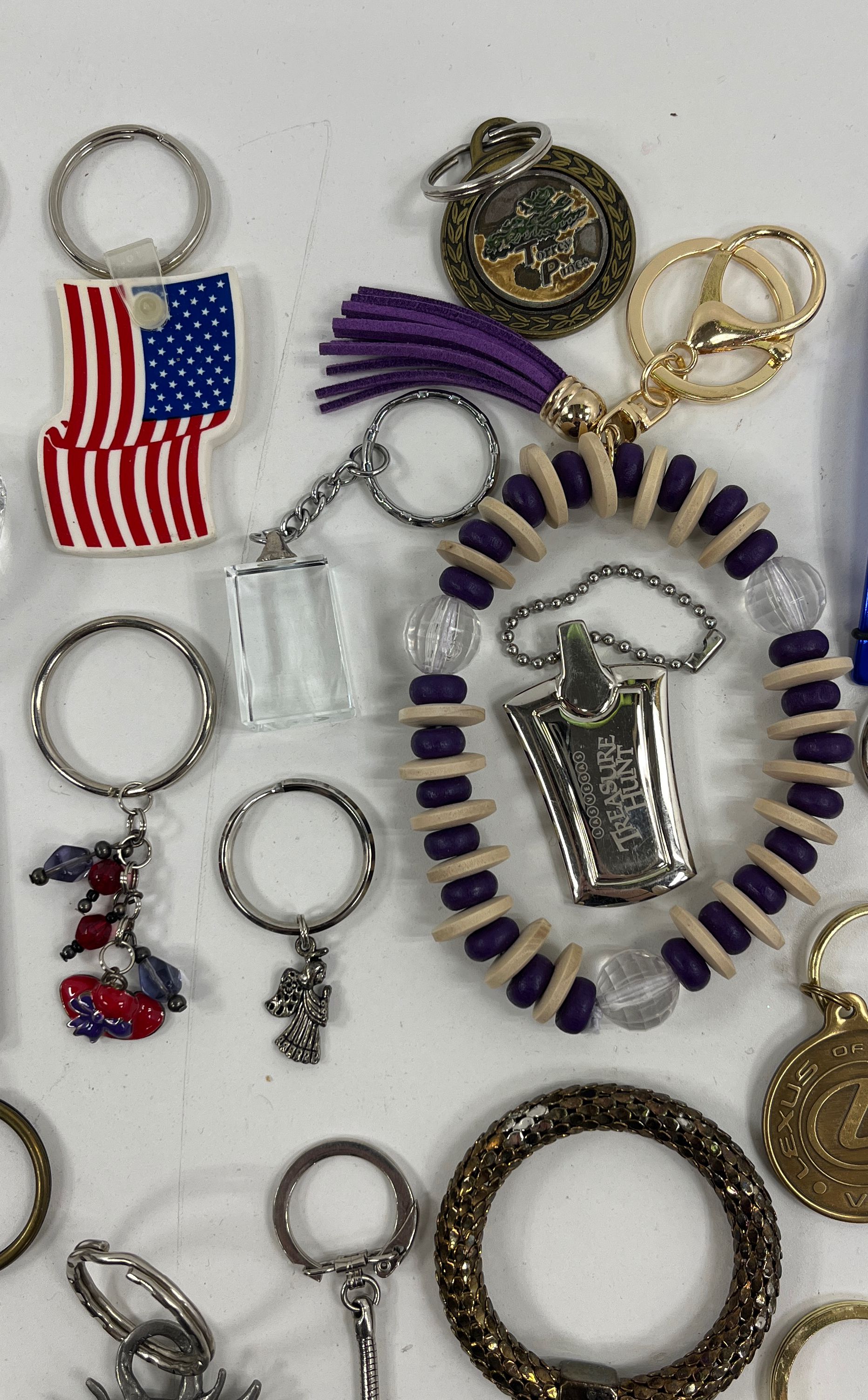 Assorted Keychain Lot Mixed Styles Various Sizes Themes Uses