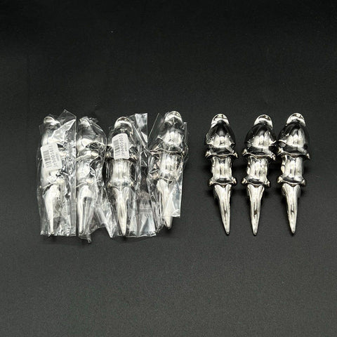 Gothic Armor Claw Full Finger Hinged Rings Silver Tone Fashion Jewelry Lot of 7