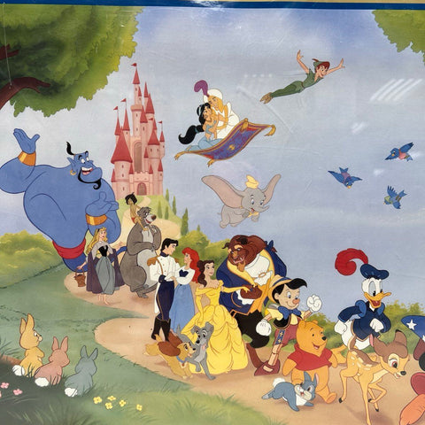 Disney Mouse Works Character Montage Framed Print 25x19 Mickey Snow White Pooh