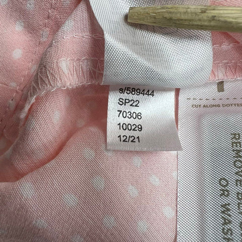 Loft NWT Pink Polka Dot Ruffle Strap Side Slit Midi Dress Sz 10P