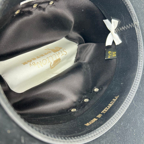 Stetson Stallion XX Men's Cowboy Hat Black Wool Felt USA Western Size 6 7/8 55