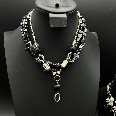 Vintage to Modern Costume Jewelry Necklace Lot 0.5 lb Faux Pearl Beaded Pendants