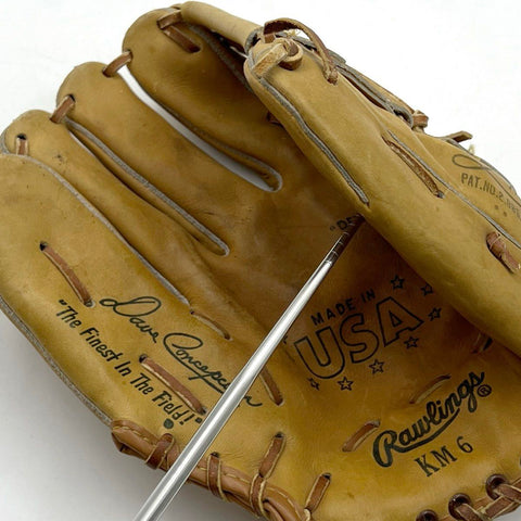 Rawlings Dave Concepcion Baseball Glove KM 6 Made in USA Tan Leather RHT